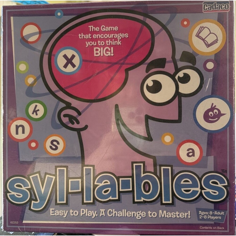 Syl-la-bles Game Cadaco Educational Board Game Syllables NEW